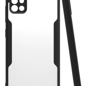 Samsung Galaxy A71 Kılıf Platin Silikon - Siyah-(5796)