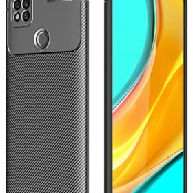 Xiaomi Redmi 9C Kılıf Auto Focus Karbon Kapak - Siyah-(5796)