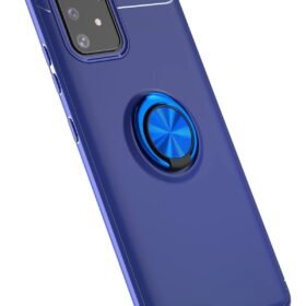 Samsung Galaxy A91 / S10 Lite Kılıf Range Yüzüklü Silikon - Mavi-(5796)