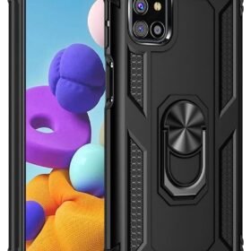 Samsung Galaxy M31S Kılıf Sofya Yüzüklü Silikon Kapak - Siyah-(5796)