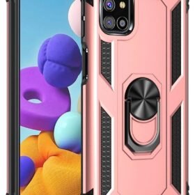 Samsung Galaxy M31S Kılıf Sofya Yüzüklü Silikon Kapak - Rose-(5796)