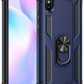 Xiaomi Redmi 9A Kılıf Sofya Yüzüklü Silikon Kapak - Lacivert-(5796)