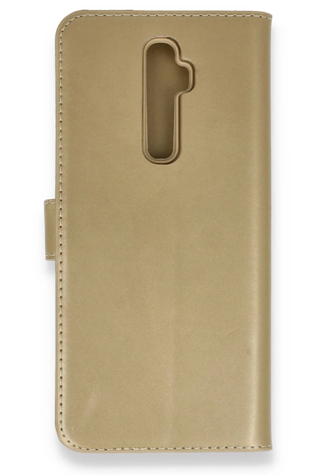 Oppo Reno 2Z Kılıf Trend S Plus Kapaklı Kılıf - Gold-(5796)