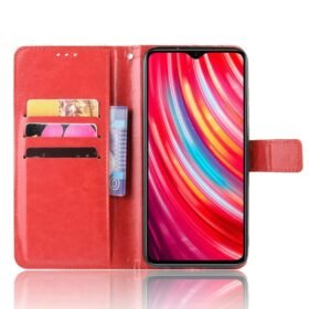 Xiaomi Redmi Note 8 Pro Kılıf Trend S Plus Kapaklı Kılıf - Kırmızı-(5796)