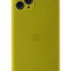 iPhone 11 Pro Max Kılıf PP Ultra İnce Kapak - Sarı-(5796)