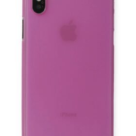 iPhone XS Max Kılıf PP Ultra İnce Kapak - Pembe-(5796)