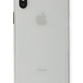 iPhone XS Max Kılıf PP Ultra İnce Kapak - Beyaz-(5796)