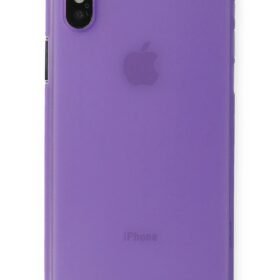 iPhone XS Max Kılıf PP Ultra İnce Kapak - Mor-(5796)