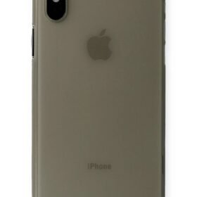 iPhone XS Max Kılıf PP Ultra İnce Kapak - Gri-(5796)