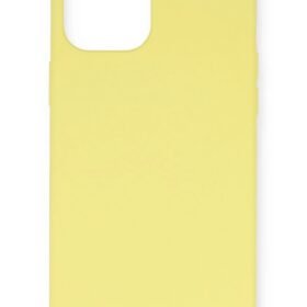iPhone 12 Kılıf Nano içi Kadife Silikon- Sarı-(5796)