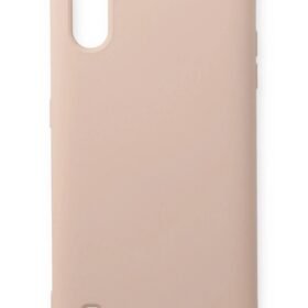 Samsung Galaxy A01 Kılıf Nano içi Kadife Silikon - Pudra-(5796)