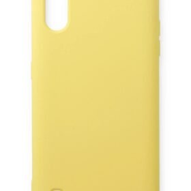 Samsung Galaxy A01 Kılıf Nano içi Kadife Silikon - Sarı-(5796)
