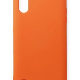 Samsung Galaxy A01 Kılıf Nano içi Kadife Silikon - Turuncu-(5796)