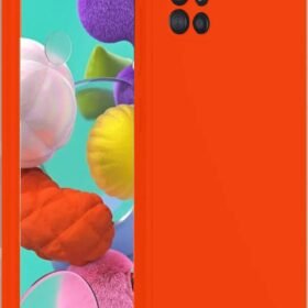 Samsung Galaxy A31 Kılıf Nano içi Kadife Silikon - Turuncu-(5796)