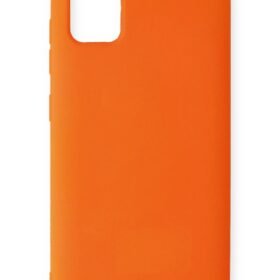 Samsung Galaxy A51 Kılıf Nano içi Kadife Silikon - Turuncu-(5796)