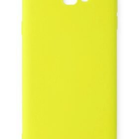 Samsung Galaxy J7 Prime Kılıf Nano içi Kadife Silikon - Sarı-(5796)