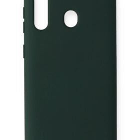 Samsung Galaxy M40 Kılıf Nano içi Kadife Silikon - Koyu Yeşil-(5796)