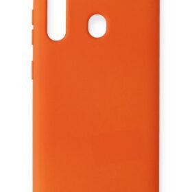 Samsung Galaxy M40 Kılıf Nano içi Kadife Silikon - Turuncu-(5796)