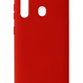 Samsung Galaxy M40 Kılıf Nano içi Kadife Silikon - Kırmızı-(5796)