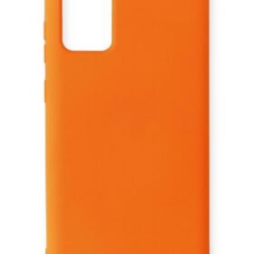 Samsung Galaxy Note 20 Kılıf Nano içi Kadife Silikon - Turuncu-(5796)