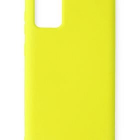 Samsung Galaxy Note 20 Kılıf Nano içi Kadife Silikon - Sarı-(5796)