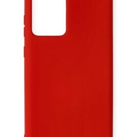 Samsung Galaxy Note 20 Ultra Kılıf Nano içi Kadife Silikon - Kırmızı-(5796)