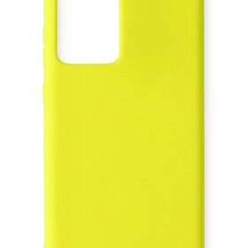 Samsung Galaxy Note 20 Ultra Kılıf Nano içi Kadife Silikon - Sarı-(5796)