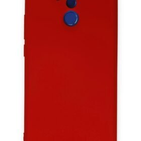 Huawei Mate 20 Lite Kılıf Nano içi Kadife Silikon - Kırmızı-(5796)