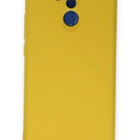 Huawei Mate 20 Lite Kılıf Nano içi Kadife Silikon - Sarı-(5796)