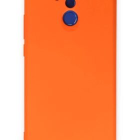 Huawei Mate 20 Lite Kılıf Nano içi Kadife Silikon - Turuncu-(5796)