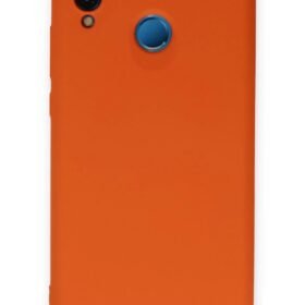 Huawei P20 Lite Kılıf Nano içi Kadife Silikon - Turuncu-(5796)