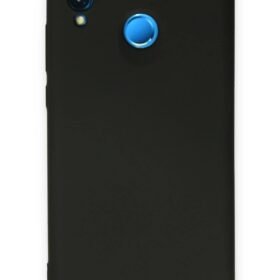 Huawei P20 Lite Kılıf Nano içi Kadife Silikon - Siyah-(5796)