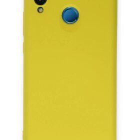 Huawei P20 Lite Kılıf Nano içi Kadife Silikon - Sarı-(5796)