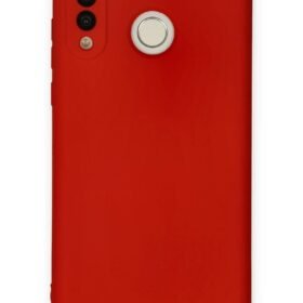 Huawei P30 Lite Kılıf Nano içi Kadife Silikon - Kırmızı-(5796)