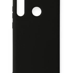 Huawei Y6P Kılıf Nano içi Kadife Silikon - Siyah-(5796)