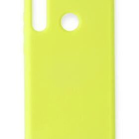 Huawei Y6P Kılıf Nano içi Kadife Silikon - Sarı-(5796)