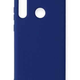 Huawei Y6P Kılıf Nano içi Kadife Silikon - Lacivert-(5796)