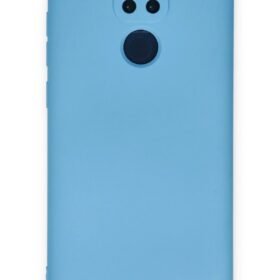 Xiaomi Redmi Note 9 Kılıf Nano içi Kadife Silikon - Mavi-(5796)