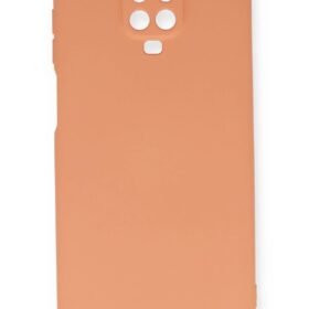 Xiaomi Redmi Note 9 Pro Kılıf Nano içi Kadife Silikon - Turuncu-(5796)