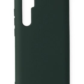 Xiaomi Mi Note 10 Lite Kılıf Nano içi Kadife Silikon - Koyu yeşil-(5796)