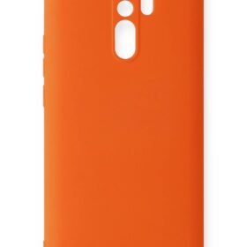 Xiaomi Redmi 9 Kılıf Nano içi Kadife Silikon - Turuncu-(5796)