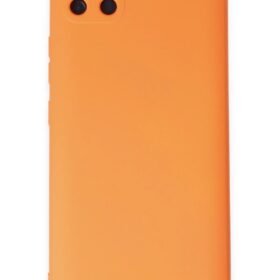 Realme C11 Kılıf Nano içi Kadife Silikon - Turuncu-(5796)