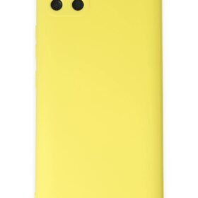 Realme C11 Kılıf Nano içi Kadife Silikon - Sarı-(5796)