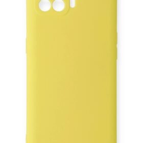 Oppo Reno 4 Lite Kılıf Nano içi Kadife Silikon - Sarı-(5796)