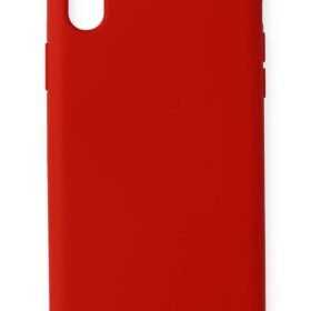 iPhone XR Kılıf Nano içi Kadife Silikon - Kırmızı-(5796)