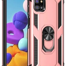 Samsung Galaxy M51 Kılıf Sofya Yüzüklü Silikon Kapak - Rose-(5796)