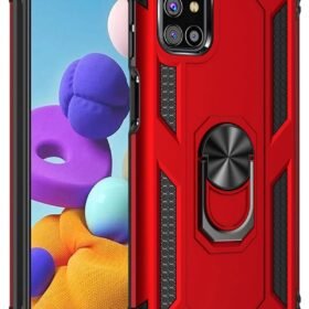 Samsung Galaxy M51 Kılıf Sofya Yüzüklü Silikon Kapak - Kırmızı-(5796)