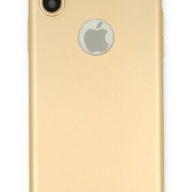 iPhone X Kılıf First Silikon - Gold-(5796)