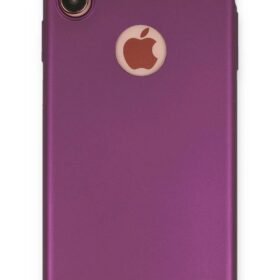 iPhone XS Max Kılıf First Silikon - Mürdüm-(5796)