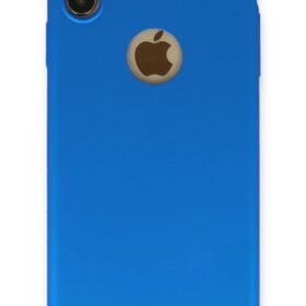 iPhone XS Max Kılıf First Silikon - Mavi-(5796)